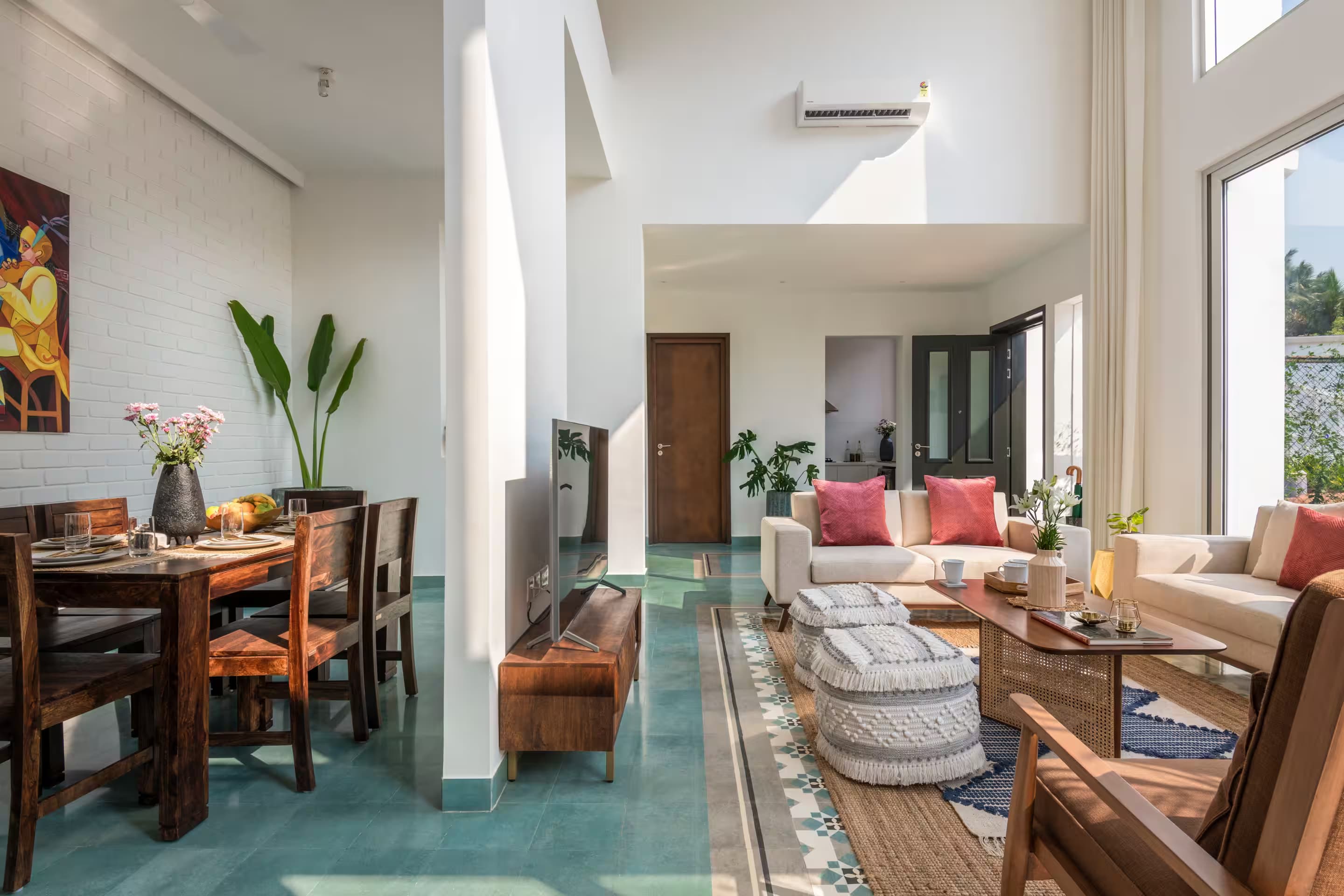 Elegant private villa living space
