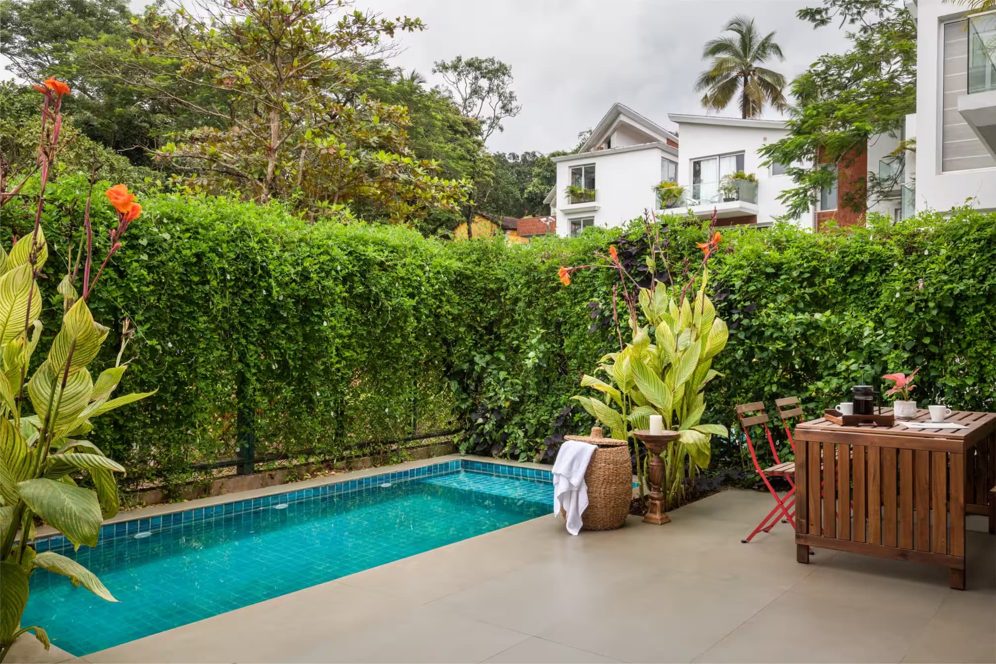 Private villa pool in Goa